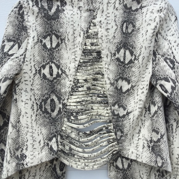 Mustard Seed Python Distressed Blazer - Picture 4 of 4